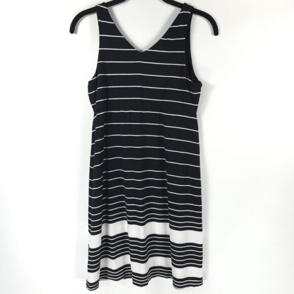 ATHLETA Santorini Striped VNeck Sleeveless Tank Mini Dress Modal/Spandex Size SP - Picture 4 of 9